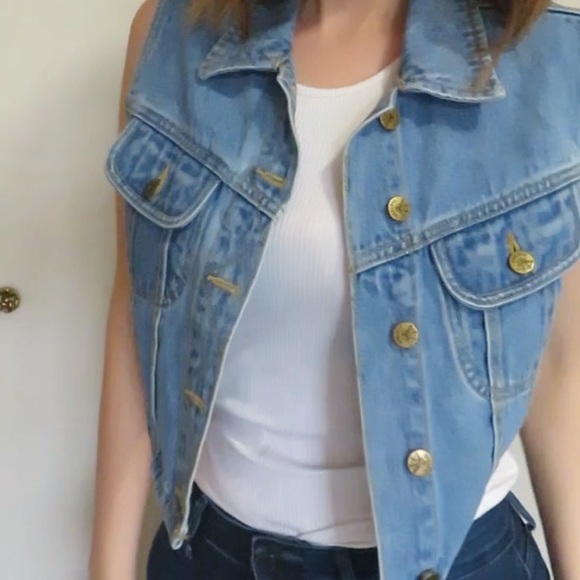 VINTAGE Denim 👖 Vest - Picture 6 of 9
